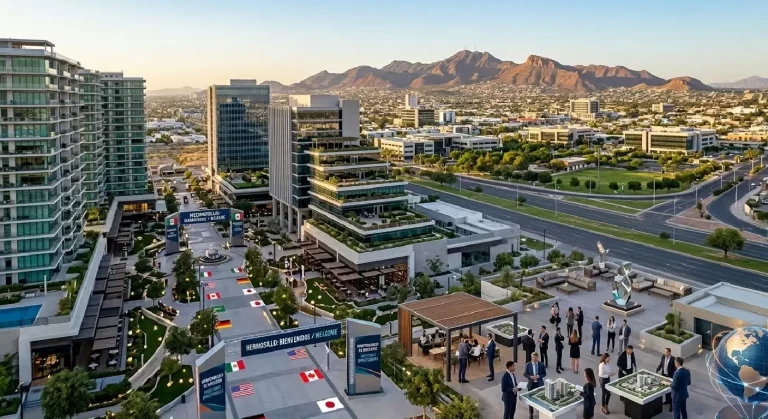 Vista panorámica de Hermosillo Sonora que representa el desarrollo urbano y las oportunidades de inversión global impulsadas por grandes eventos como La Cura Fest.