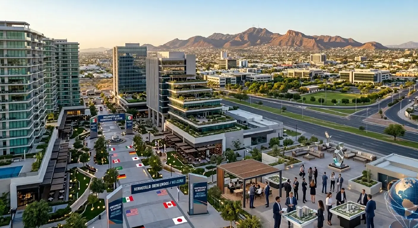 Vista panorámica de Hermosillo Sonora que representa el desarrollo urbano y las oportunidades de inversión global impulsadas por grandes eventos como La Cura Fest.