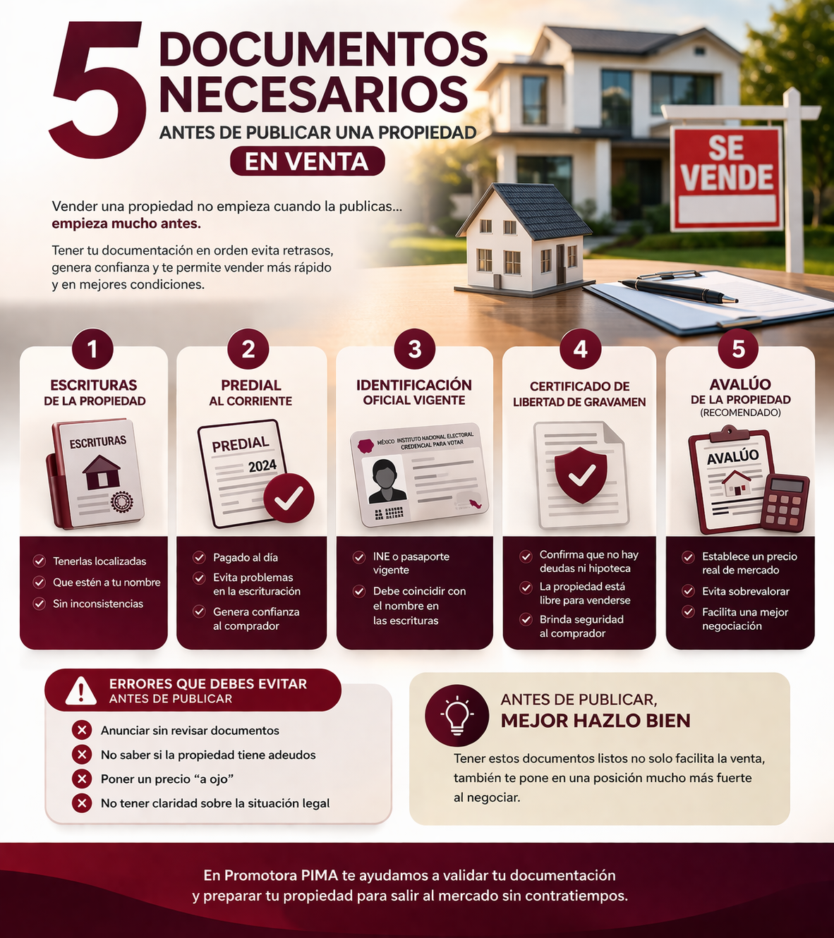 documentos para vender una propiedad
